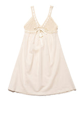 Vintage Cotton Bodice Crochet Ribbon Midi Dress