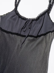 Vintage Betsy Johnson Velvet Gray Long Dress