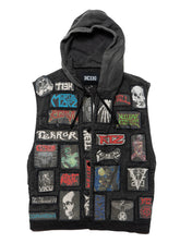 Vintage KTZ Crust Denim Vest With Hood