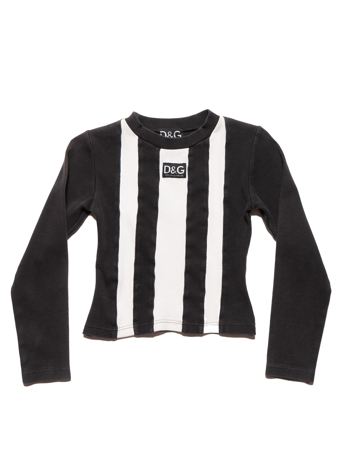 Vintage D&G Black & White Striped Longsleeve Top