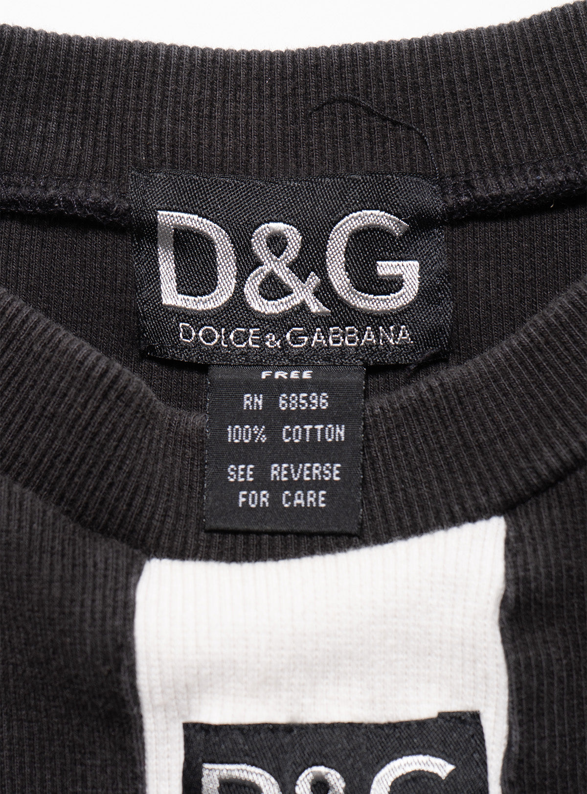 Vintage D&G Black & White Striped Longsleeve Top