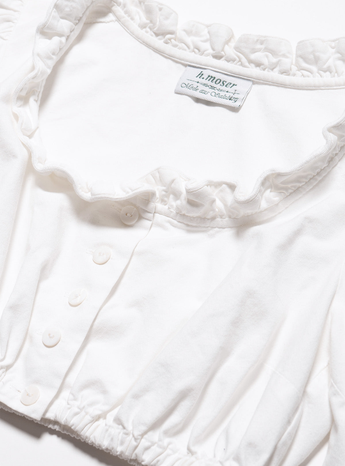 Vintage White H Moser Dirndl Top