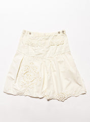 Vintage DA-NANG Yellow Eyelet Skirt
