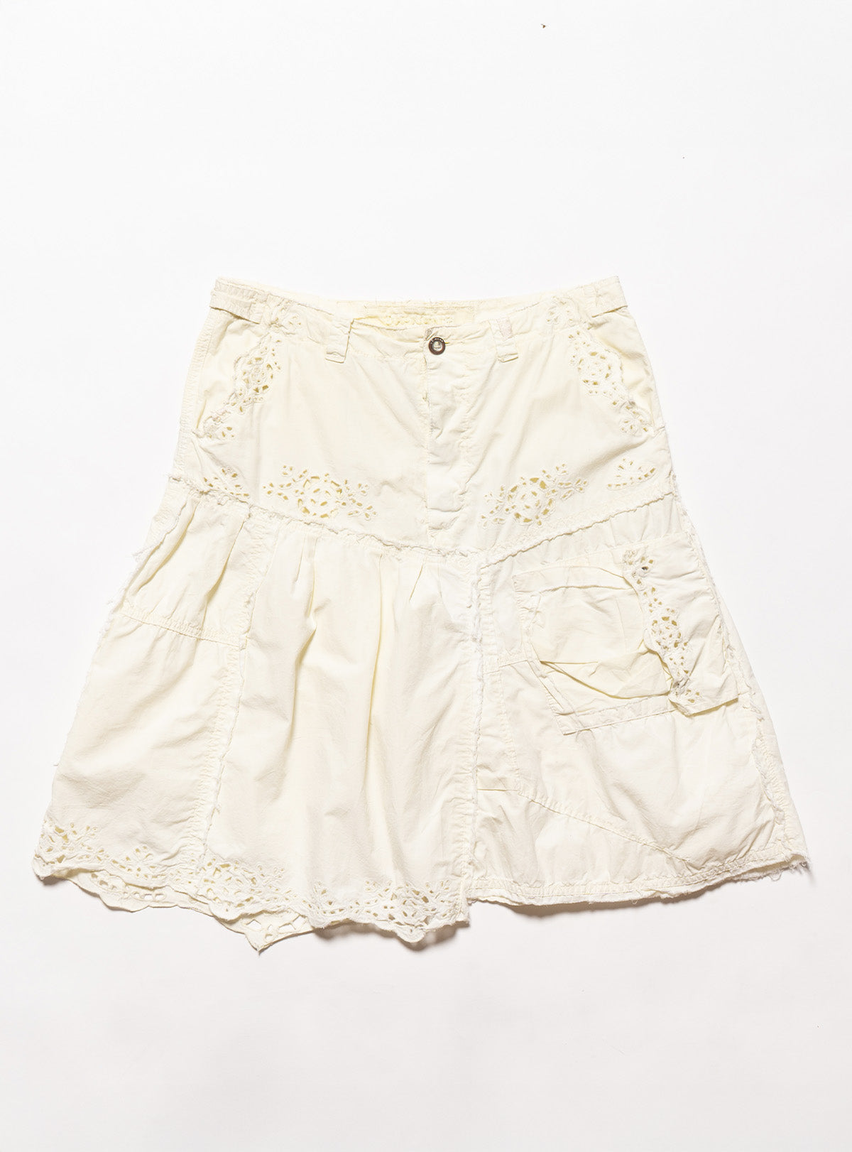 Vintage DA-NANG Yellow Eyelet Skirt