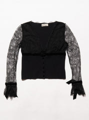 Vintage Blumarine Black lace Rose Sweater