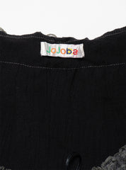 Vintage Jojoba Black Frill Top