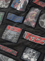 Vintage KTZ Crust Denim Vest With Hood