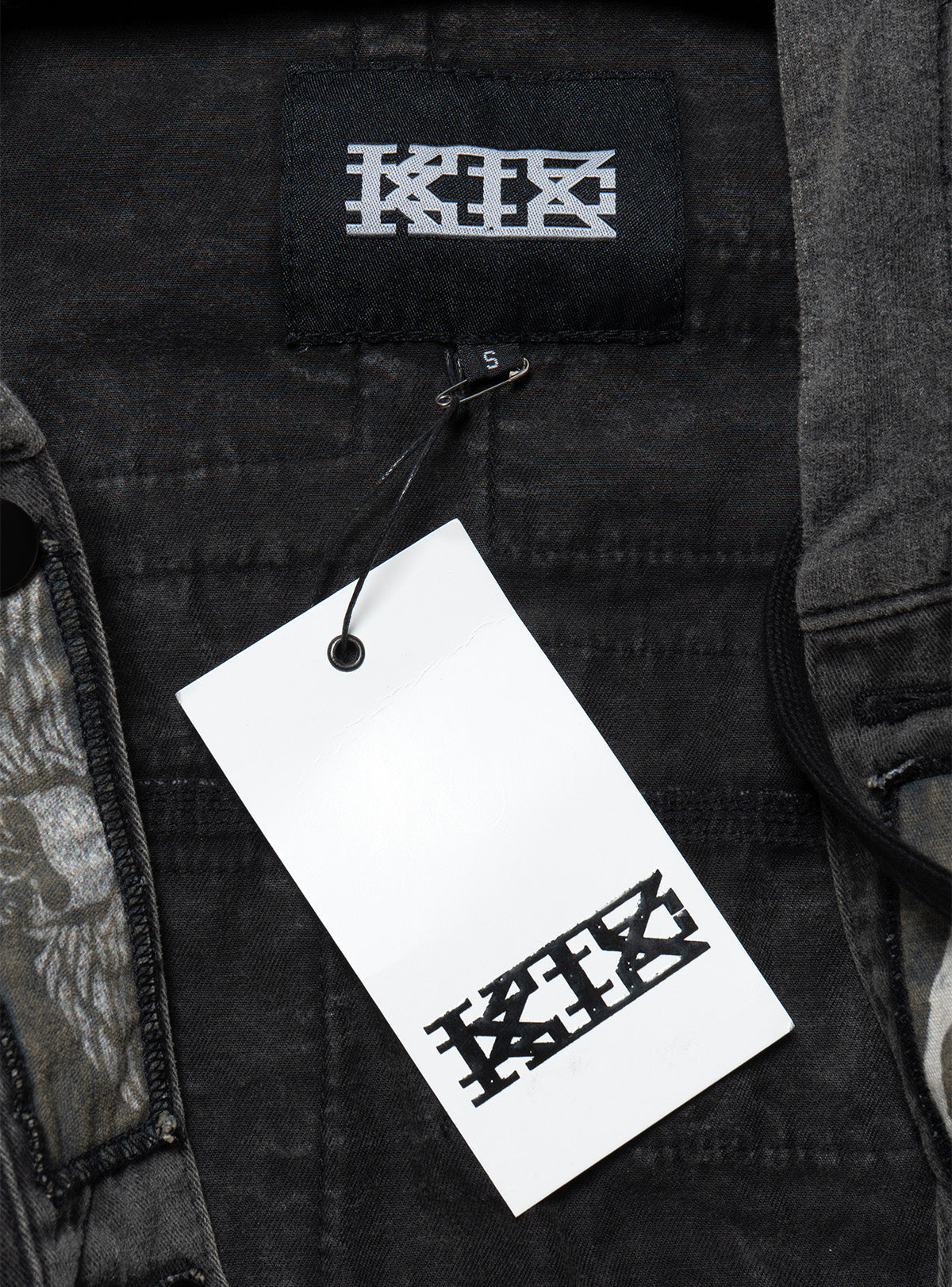 Vintage KTZ Crust Denim Vest With Hood